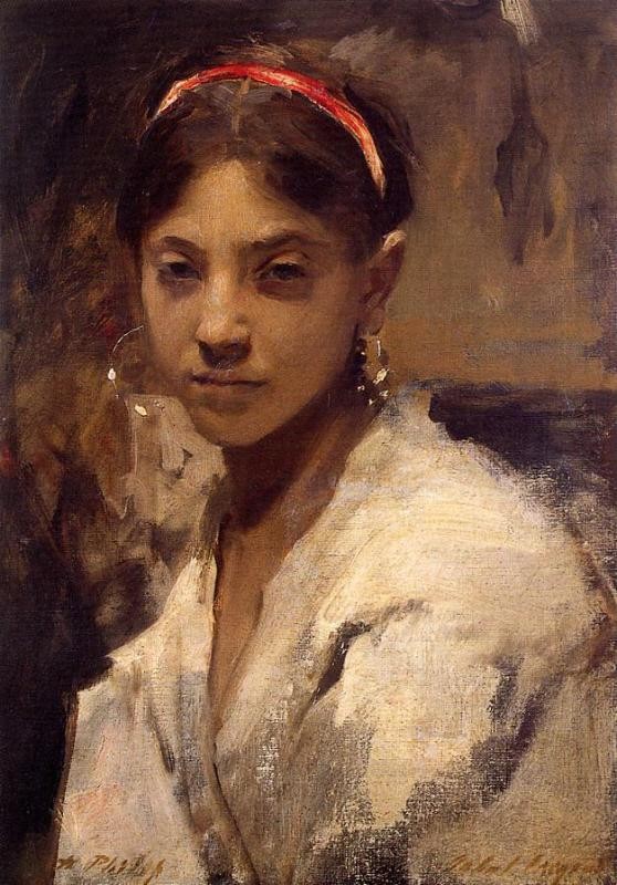 Head of a Capri Girl by John Singer Sargent