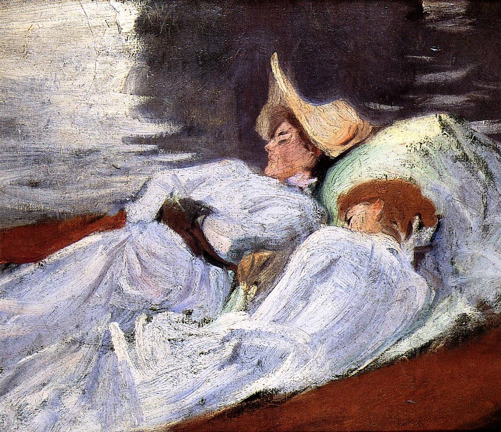 In a Punt by John Singer Sargent