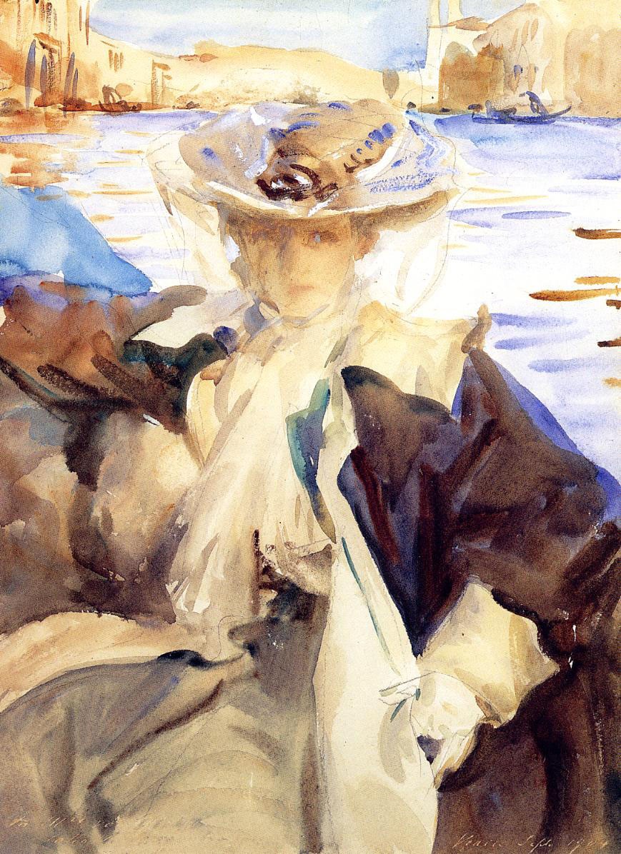 Jane de Glehn in a Gondola by John Singer Sargent