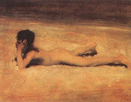 Naked boy on the beach by John Singer Sargent