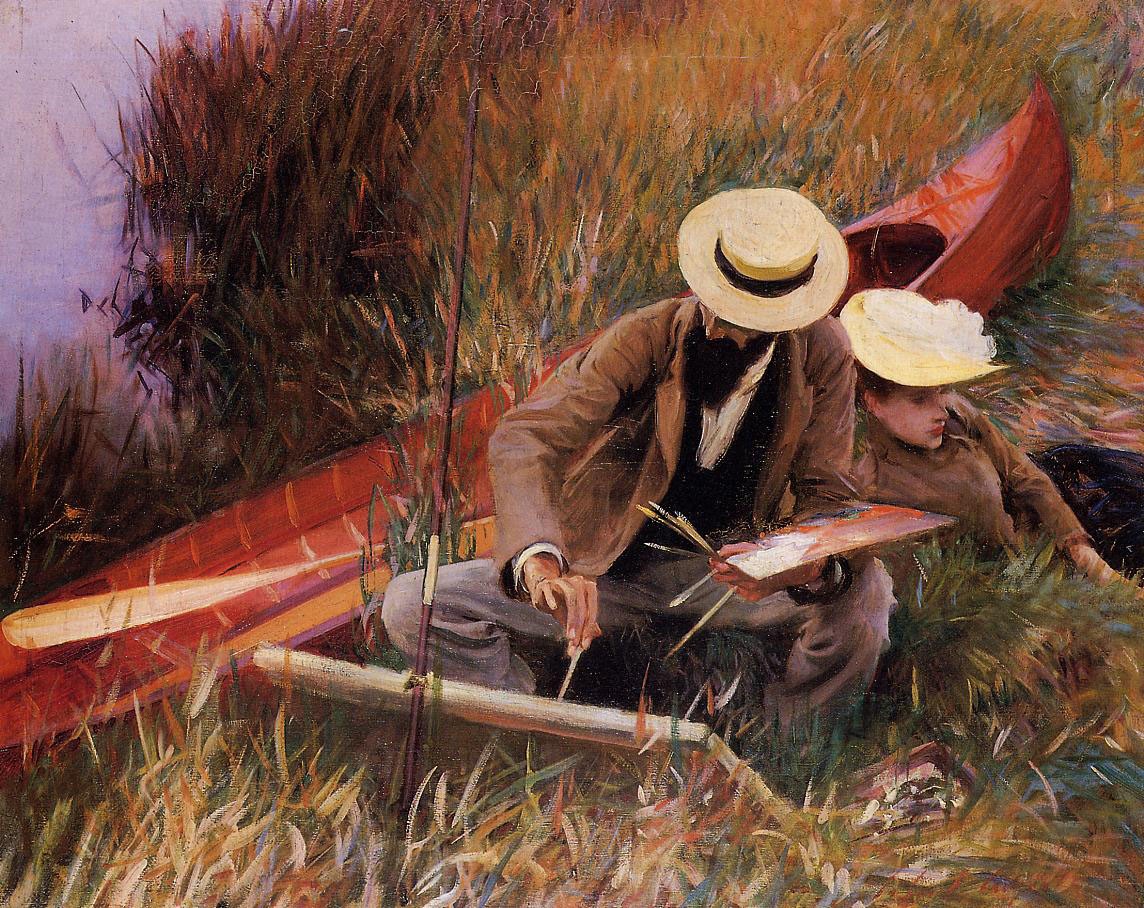 Paul Helleu Sketching his Wife by John Singer Sargent