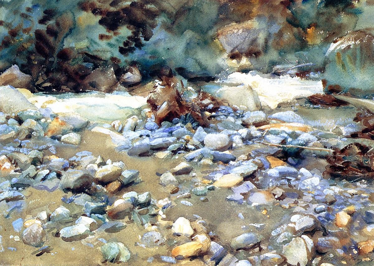 Purtud, Bed of a Glacier Torrent by John Singer Sargent