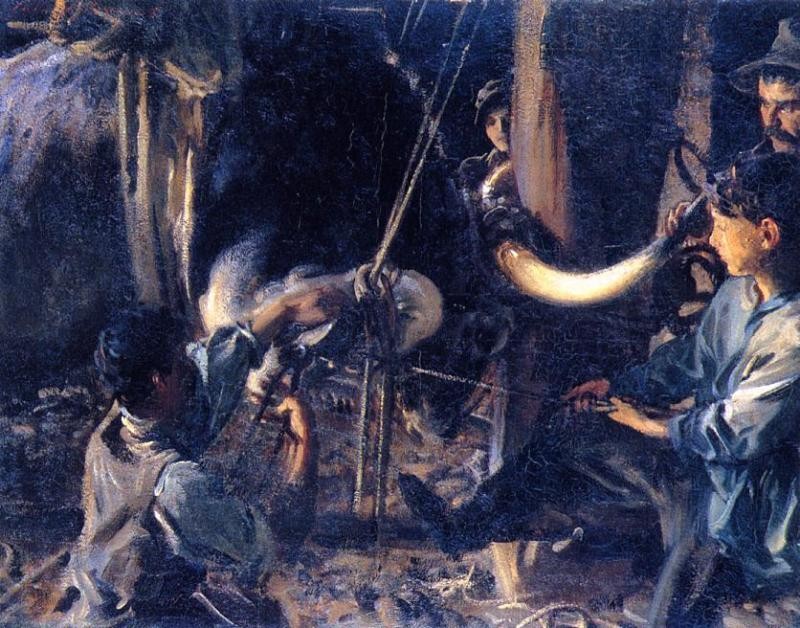 Shoeing the Ox by John Singer Sargent
