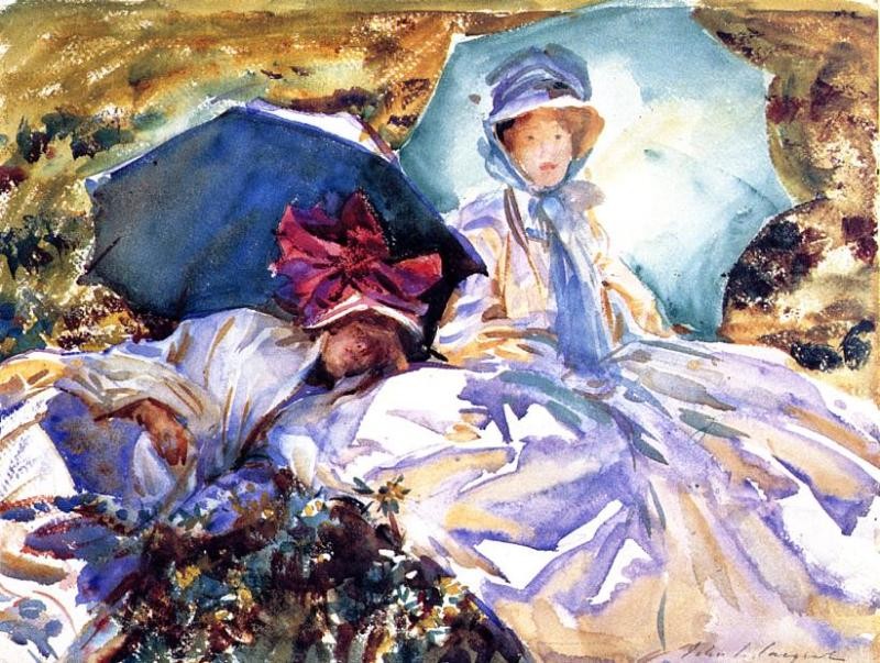 Simplon Pass. The Green Parasol by John Singer Sargent