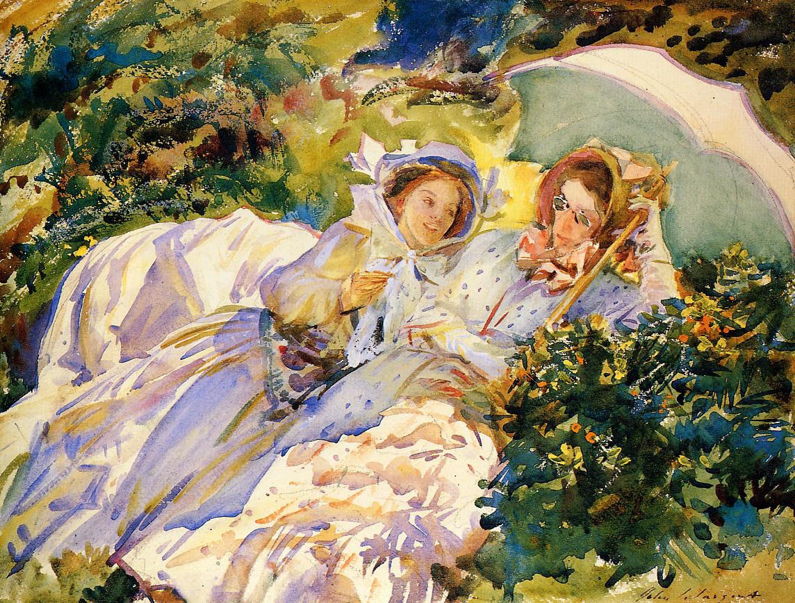 Simplon Pass. The Tease by John Singer Sargent