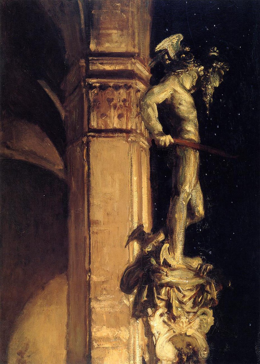 Statue of Perseus by Night by John Singer Sargent