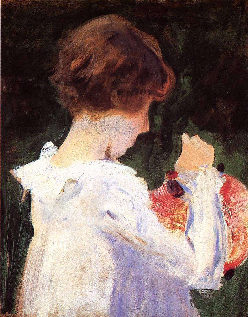 Study of Polly Barnard for "Carnation, Lily, Lily, Rose" by John Singer Sargent