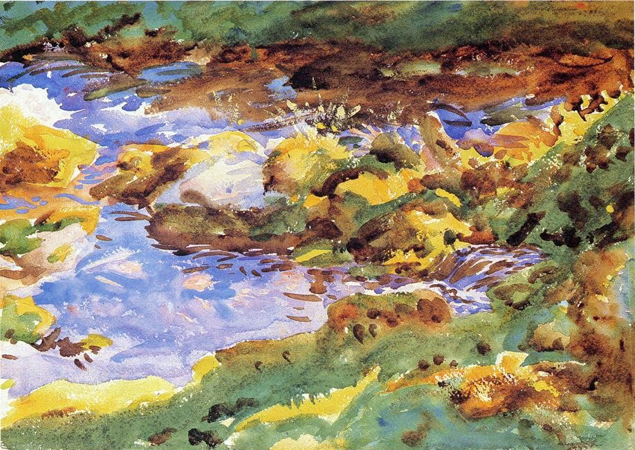 The Alps Val D'Aosta, Purtud by John Singer Sargent