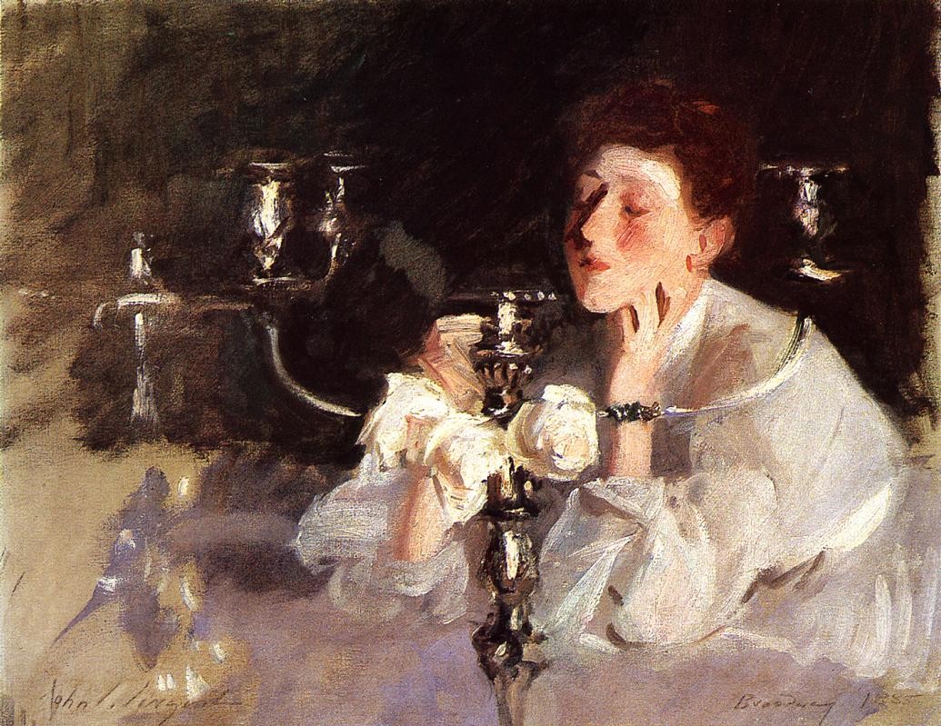 The Candelabrum (also known as Lady with Candelabra or The Cigarette) by John Singer Sargent