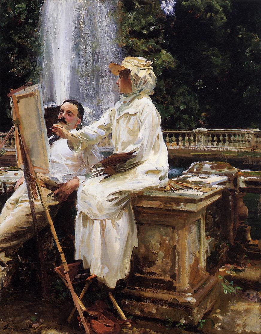 The Fountain, Villa Torlonia, Frascati, Italy by John Singer Sargent