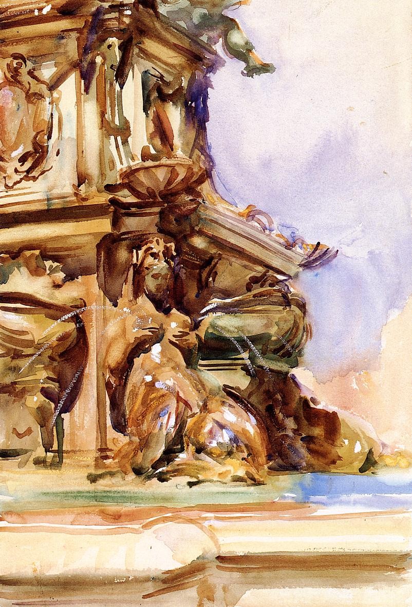The Great Fountain of Bologna by John Singer Sargent