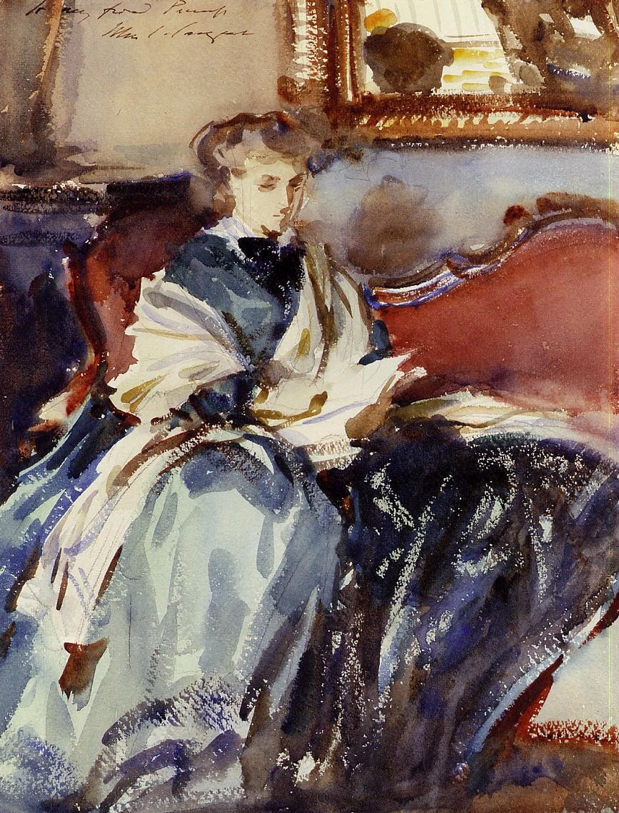 The Green Dress by John Singer Sargent