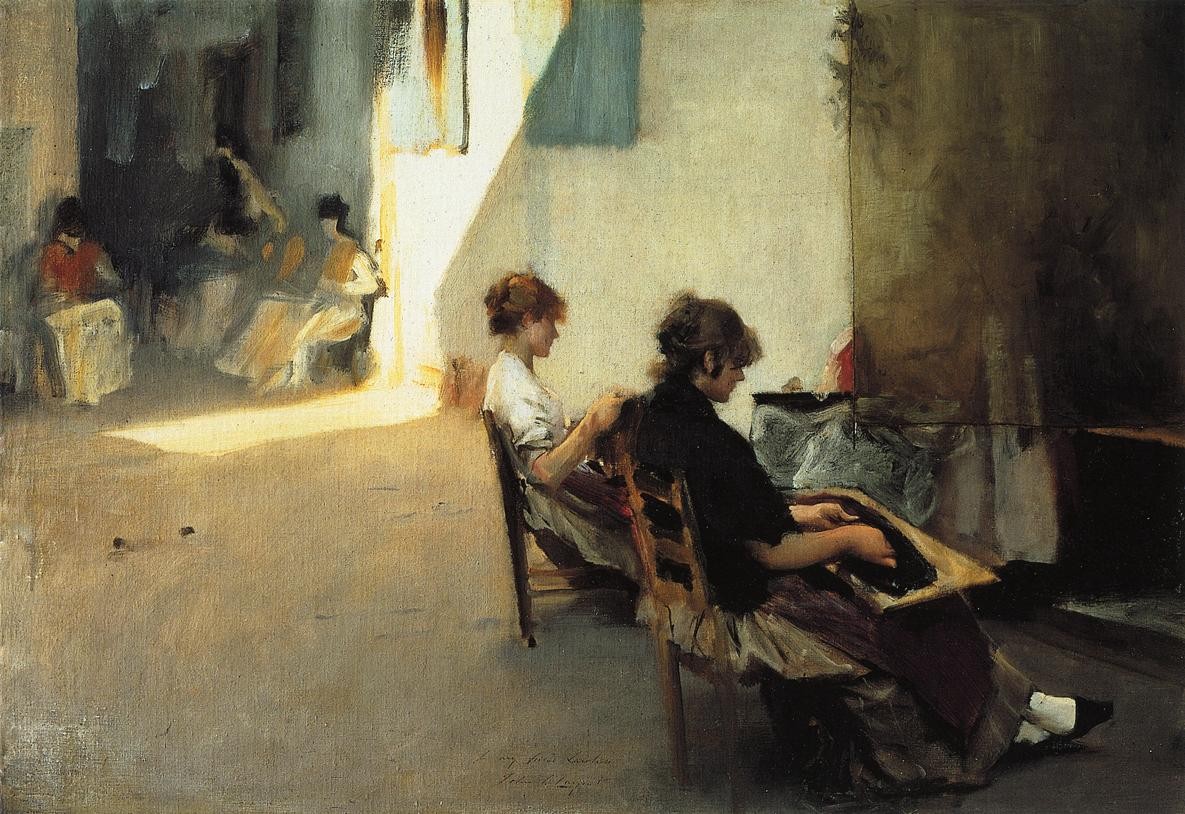 Venetian Bead Stringers by John Singer Sargent