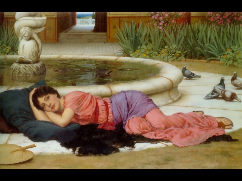 A Cool Retreat by John William Godward
