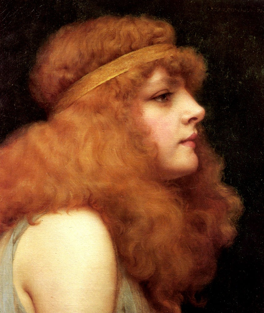 An Auburn Beauty by John William Godward