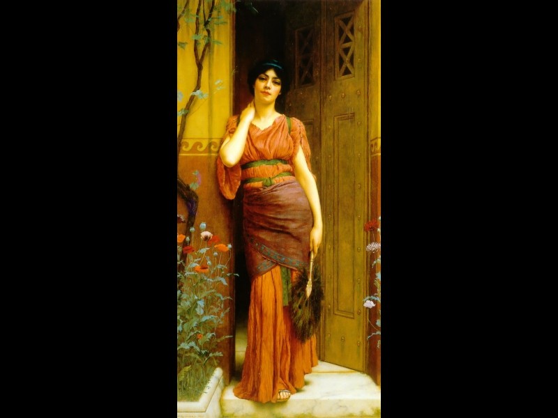 At the Garden Door by John William Godward