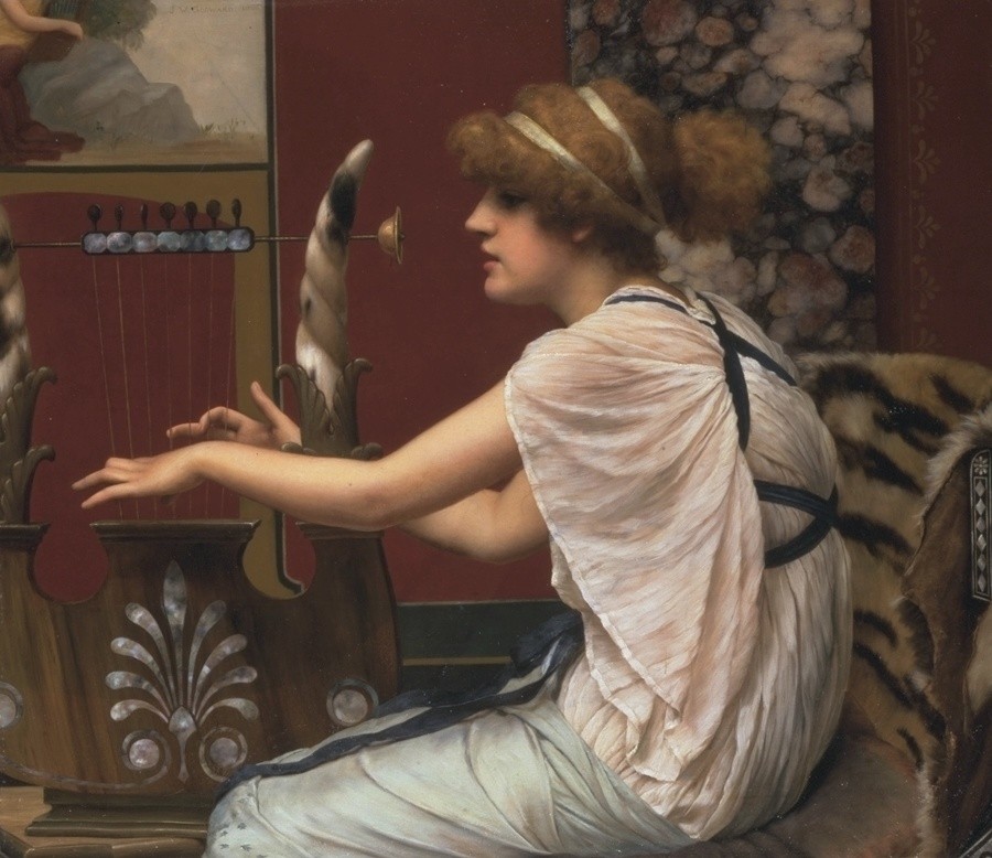 The Muse Erato at her Lyre by John William Godward