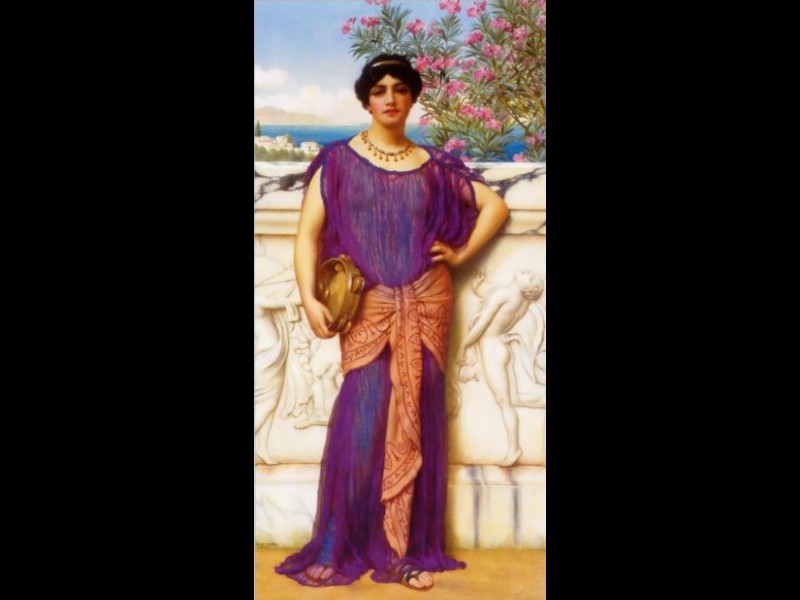 The Tambourine Girl by John William Godward