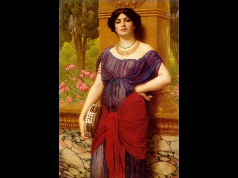 The Tambourine Player by John William Godward