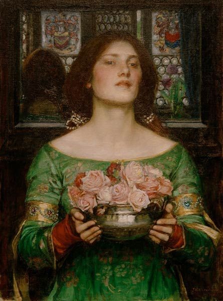 Gather Ye Rosebuds While Ye May (study) by John William Waterhouse