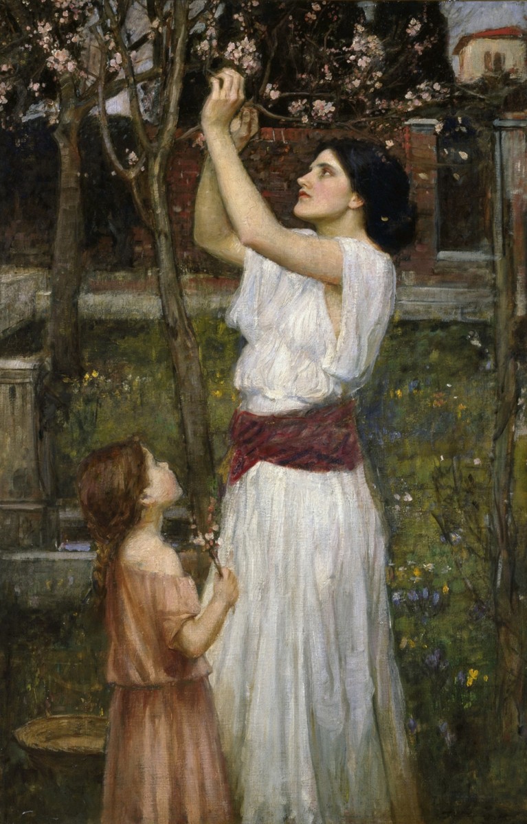 Gathering Almond Blossoms by John William Waterhouse