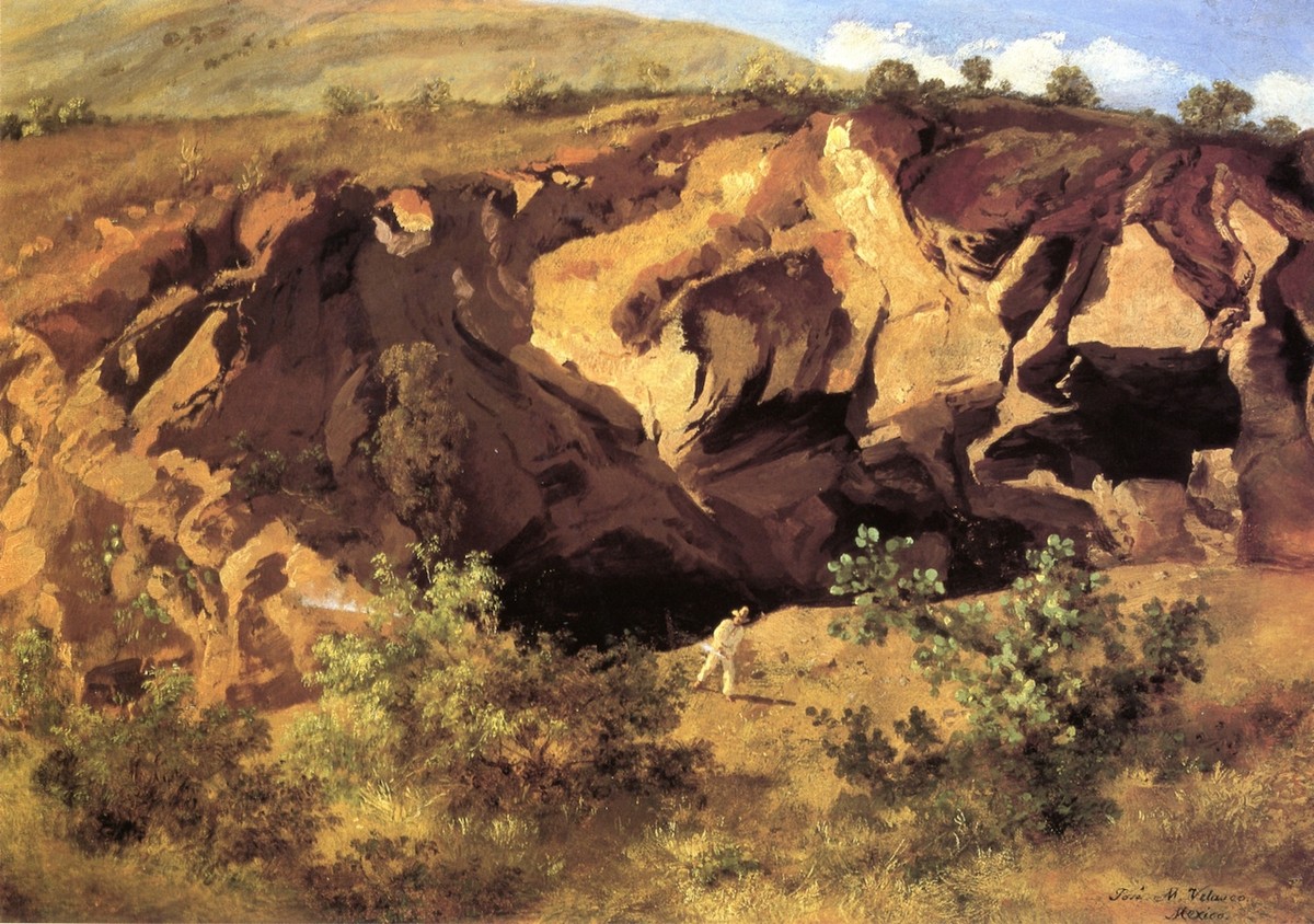 Cantera del cerro de los Gachupines o Atzacoalco by Jose Maria Velasco