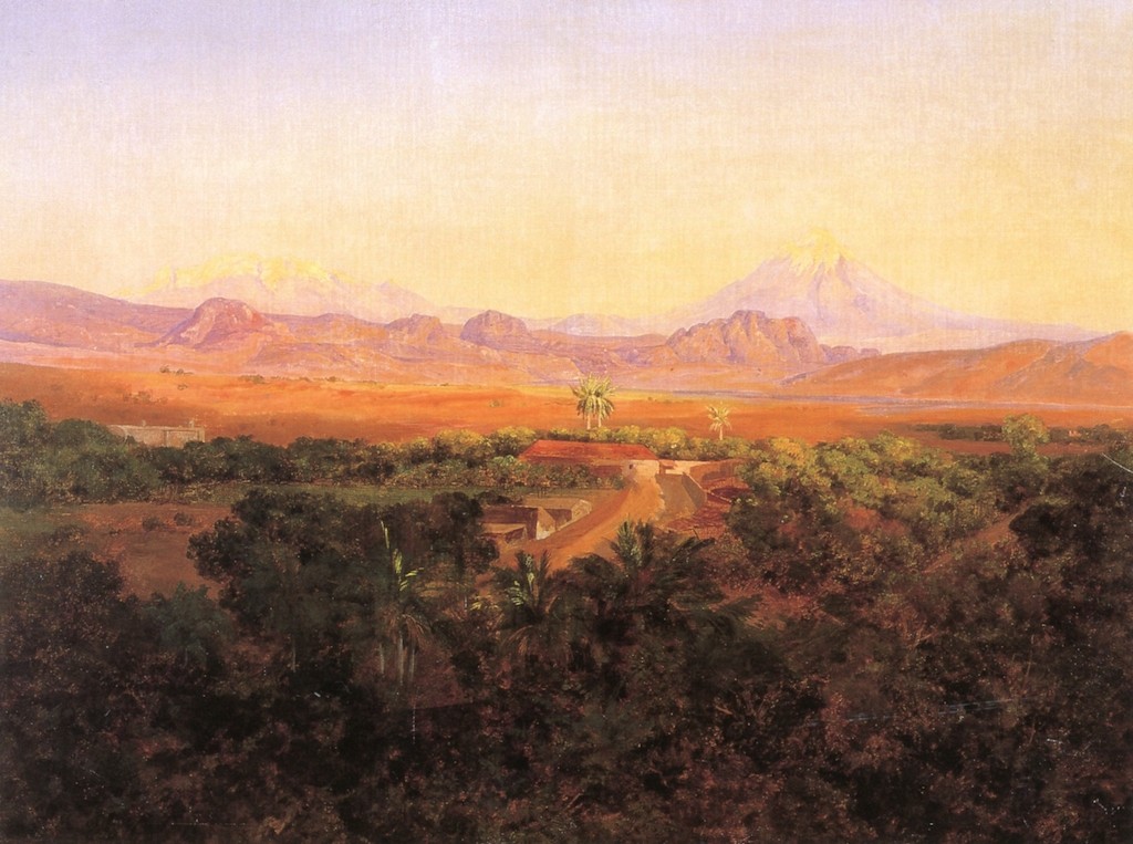 El Popocatépetl y el Iztaccíhuatl by Jose Maria Velasco