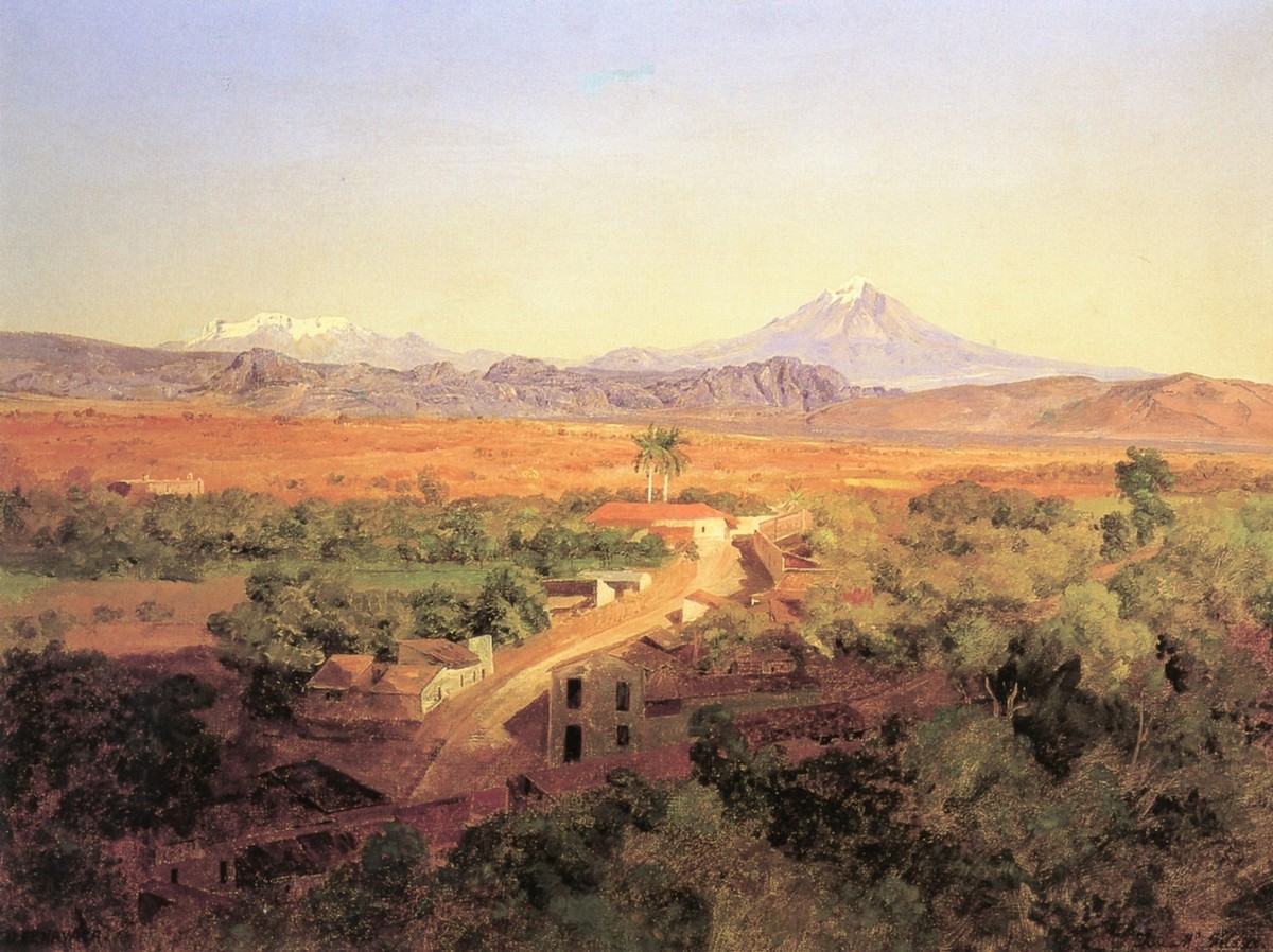 El Popocatépetl y el Iztaccíhuatl by Jose Maria Velasco
