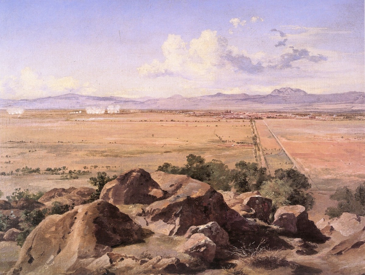 Valle de México tomado rumbo de la Villa de Guadalupe by Jose Maria Velasco