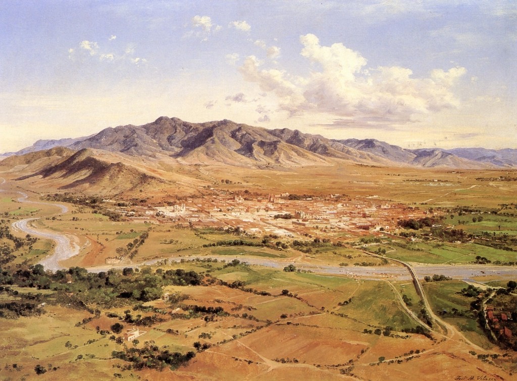Vista de la ciudad y valle grande de Oaxaca by Jose Maria Velasco
