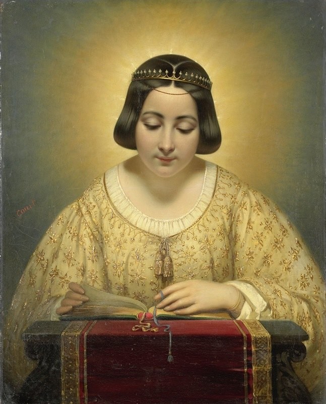 Countess de Pagès, née de Cornellan, as St Catherine by Joseph Desire Court