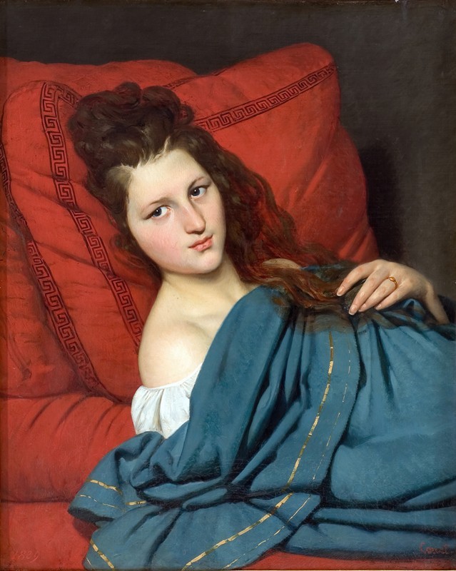 Woman Reclining on a Divan by Joseph Desire Court