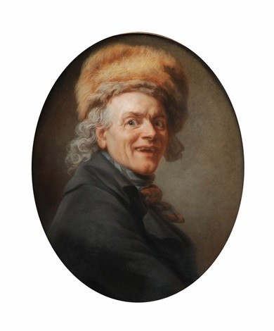 Self-portrait with a fur hat by Joseph Ducreux