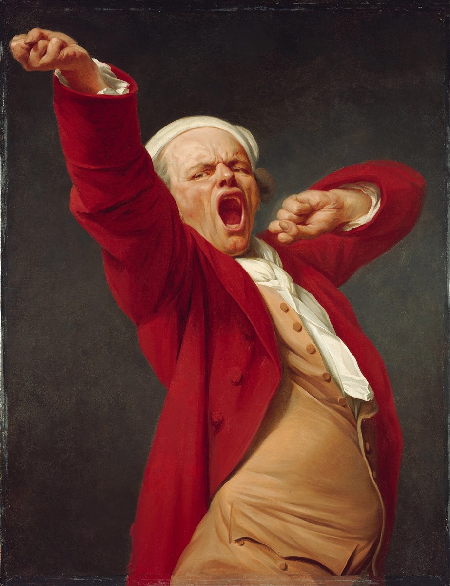 Self-portrait, yawning by Joseph Ducreux