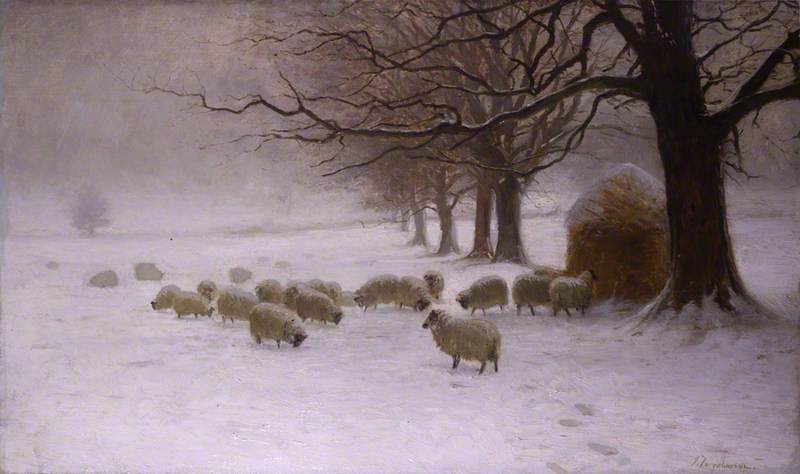 Sheep in a Snowstorm by Joseph Farquharson