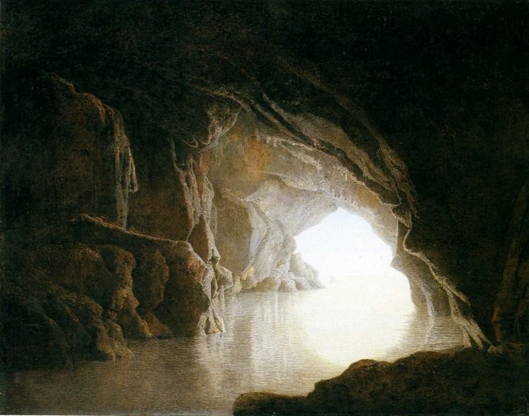 A Cavern, Evening by Joseph Wright