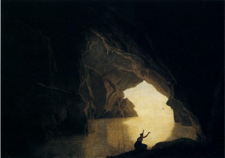 A Grotto in the Gulf of Salernum, with the figure of Julia, banished from Rome by Joseph Wright