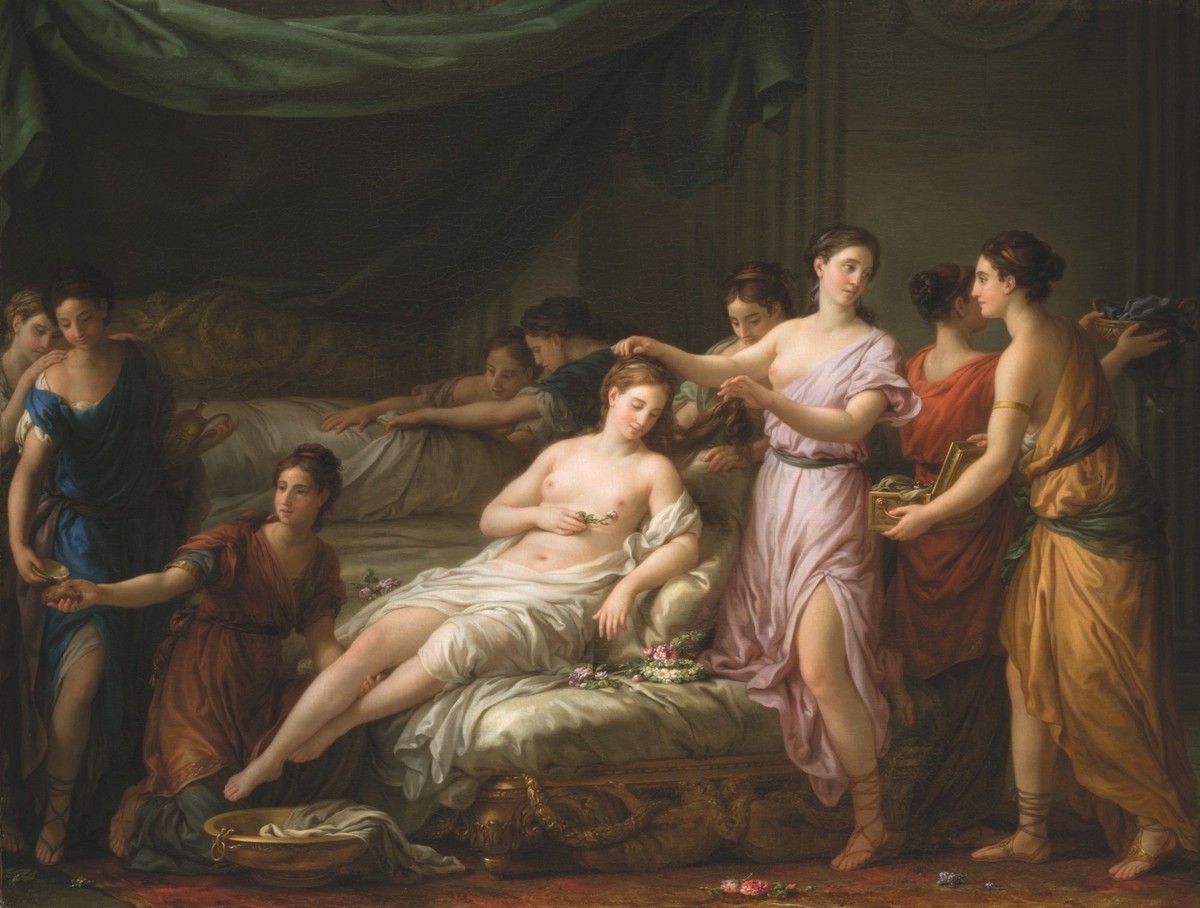 Women in Classical Dress Attending a Young Bride by Joseph-Marie Vien