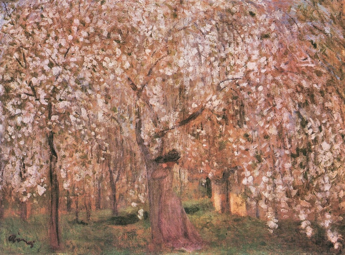 Cherry tree blossoms by Jozsef Rippl-Ronai