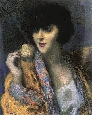Woman With a Chinese Cup by Jozsef Rippl-Ronai