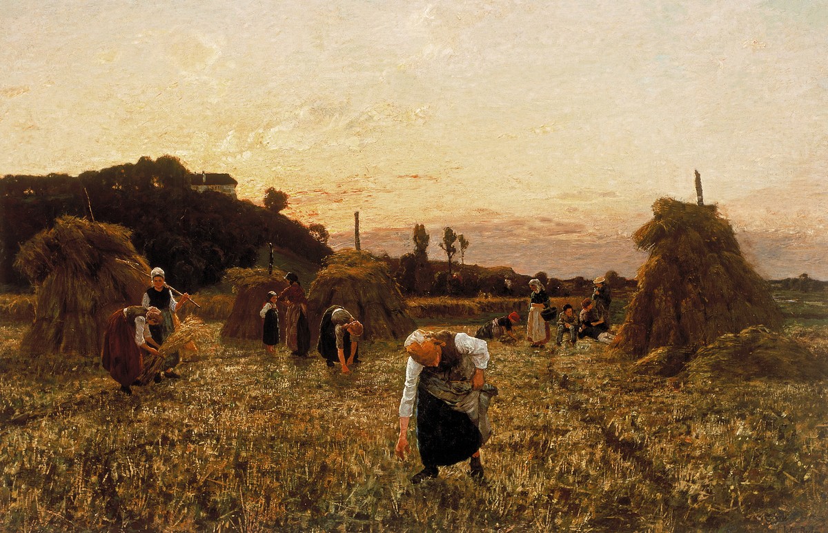 Gleaners at sunset by Jules Breton