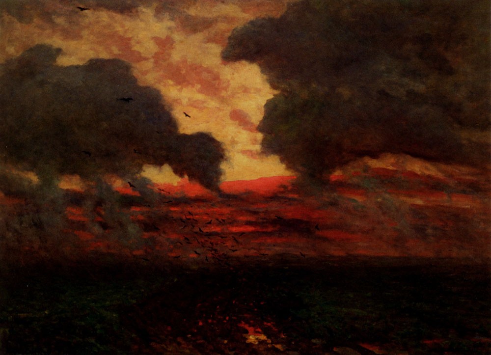 Ravens, Stormy Evening by Jules Breton