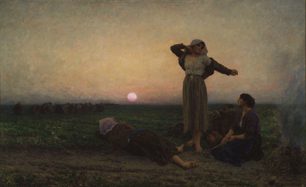 The evening by Jules Breton