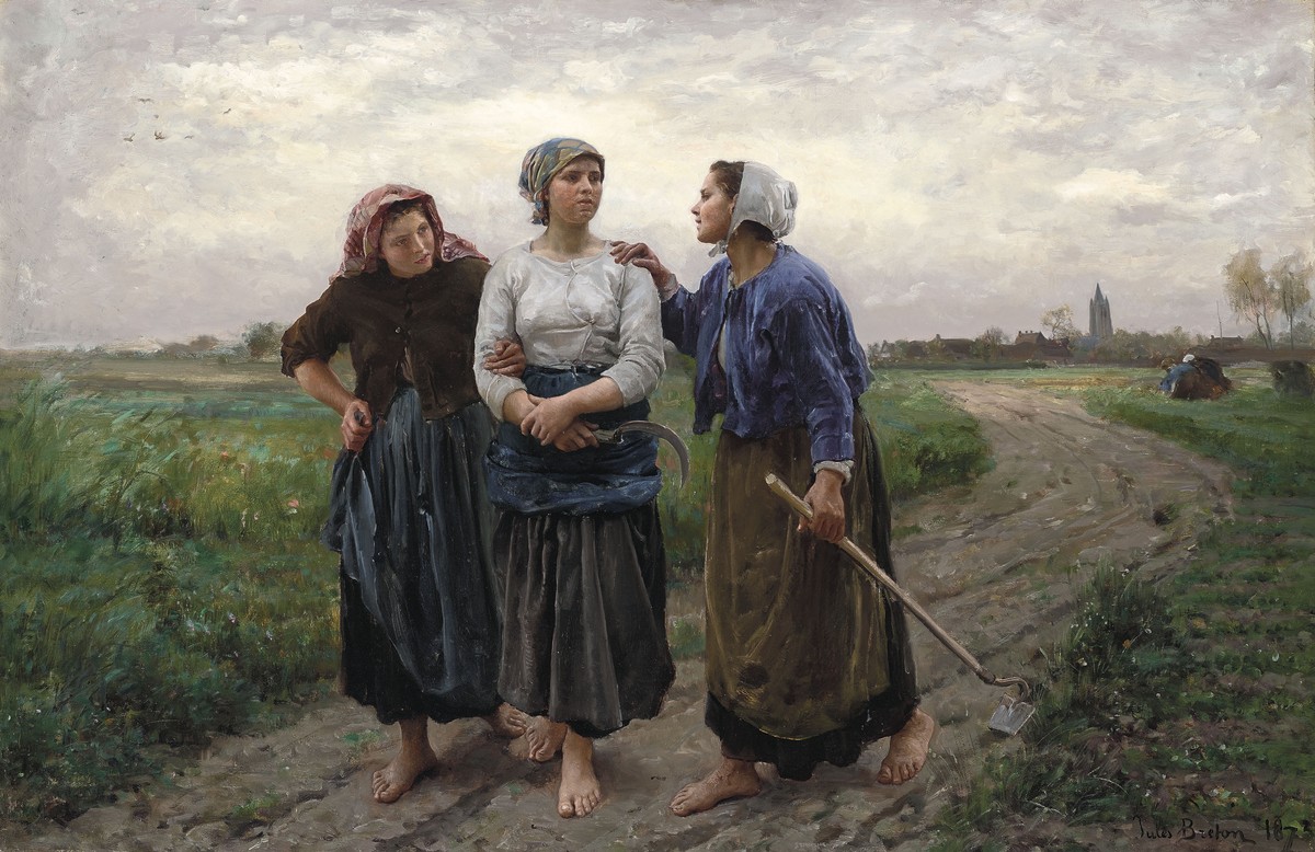 The friends by Jules Breton