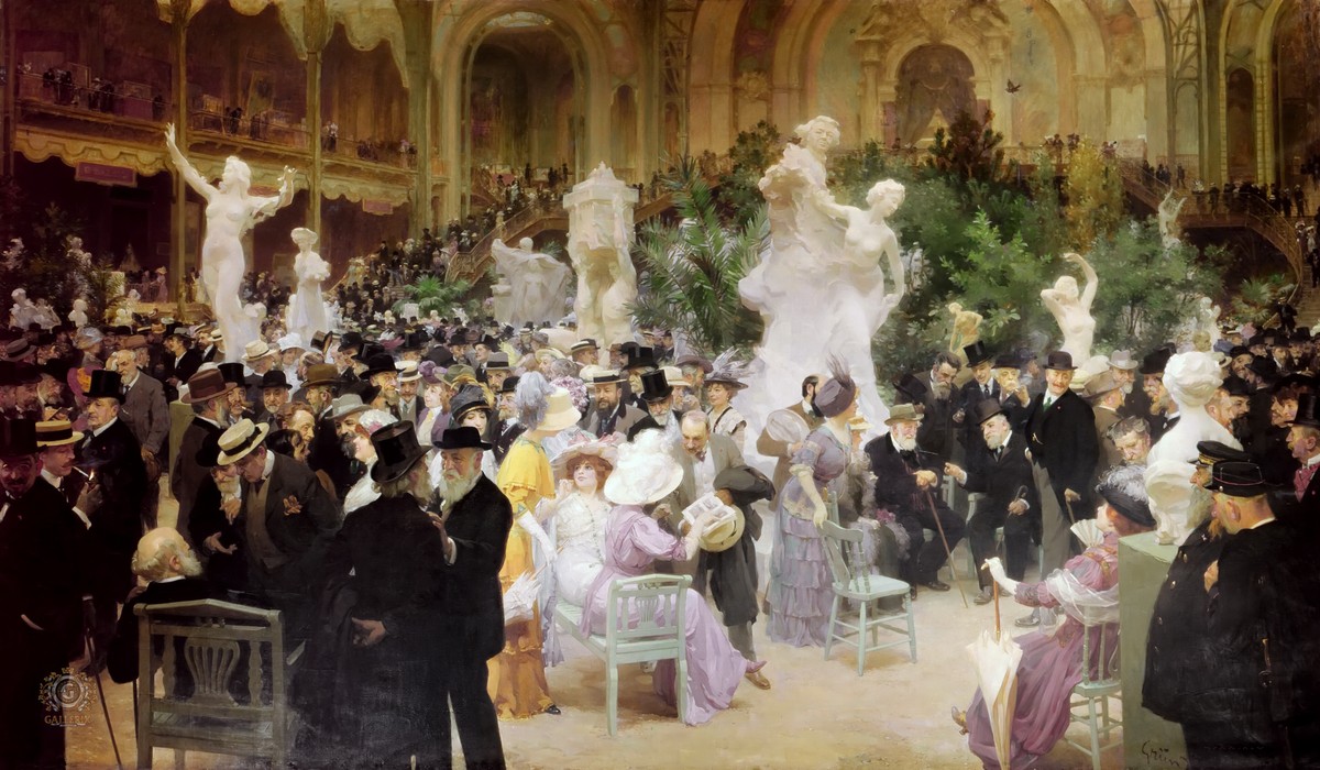 Friday at the French Artists' Salon by Jules-Alexandre Grun