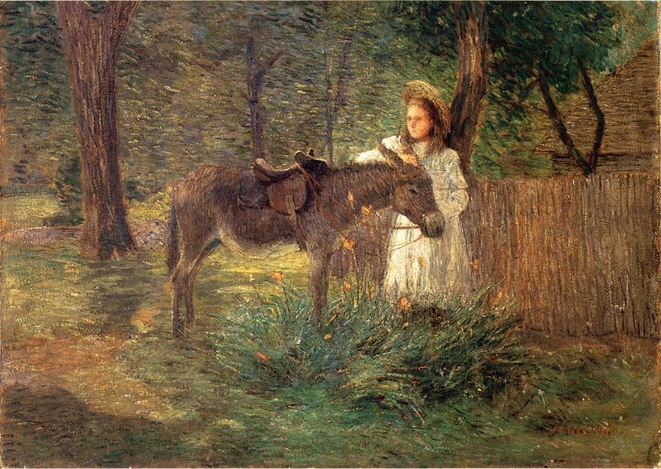 After the Ride aka Visiting Neighbors by Julian Alden Weir