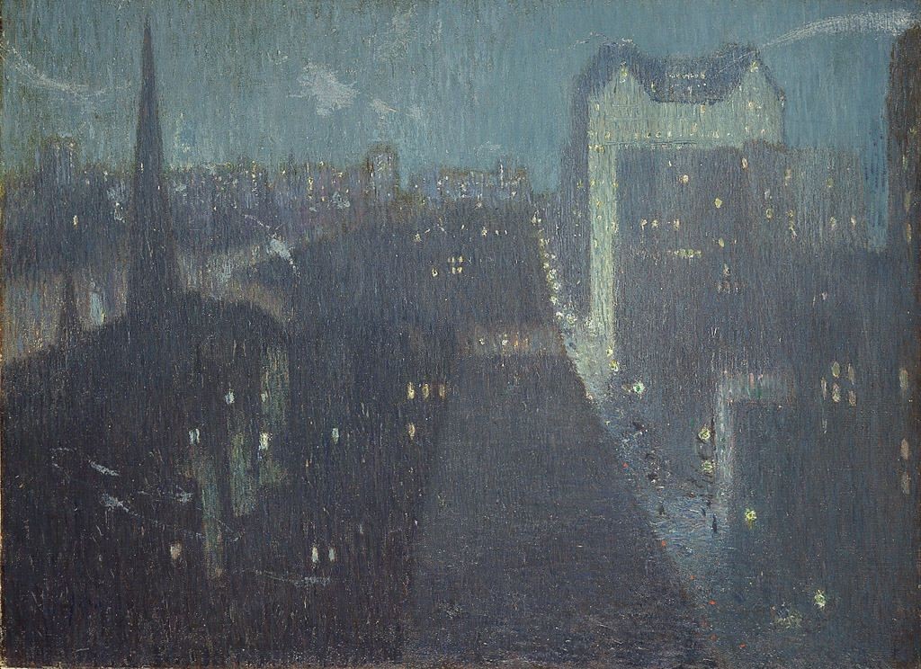 Nocturne: The Plaza by Julian Alden Weir