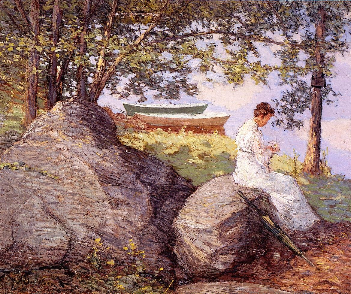 On the Shore by Julian Alden Weir