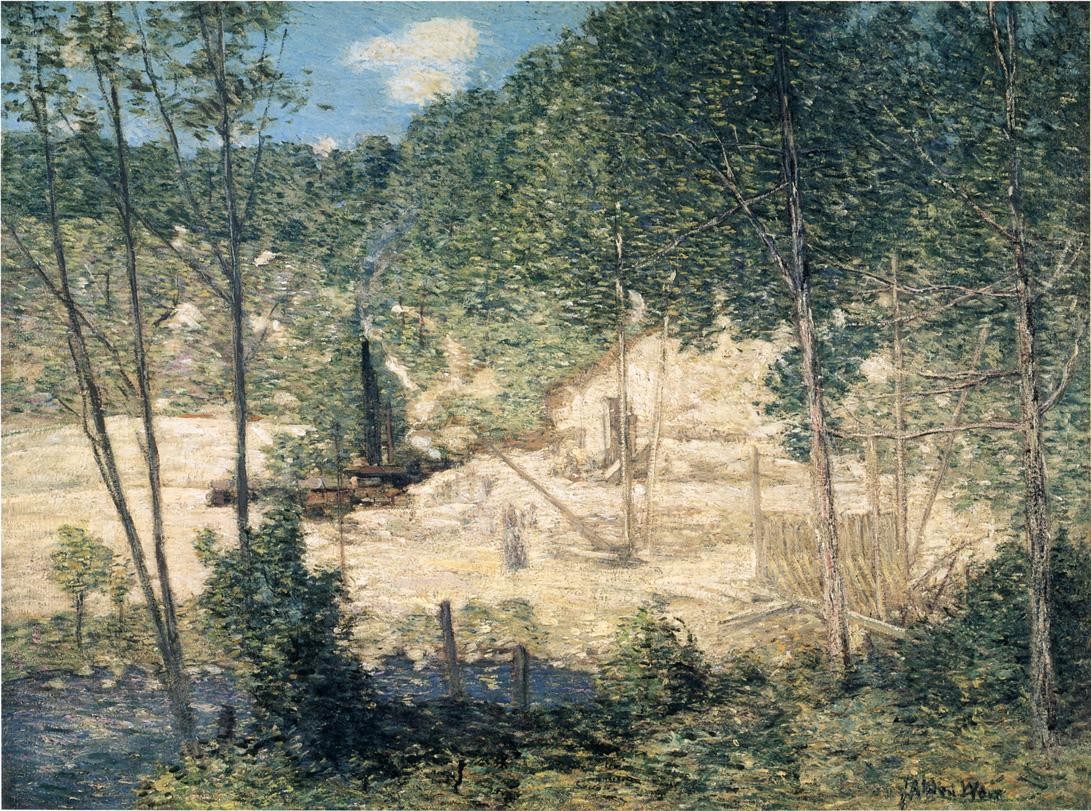 The Building of the Dam by Julian Alden Weir