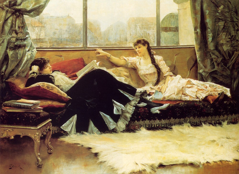 Sarah Bernhardt and Christine Nilsson by Julius LeBlanc Stewart